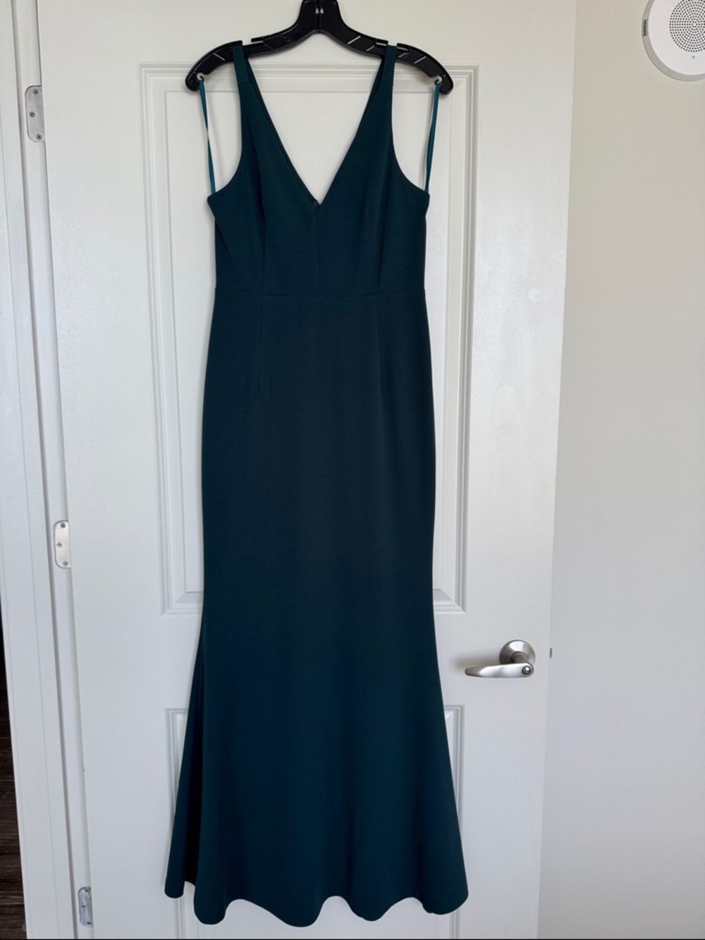 Elegant Deep Teal V-Neck Maxi Dress